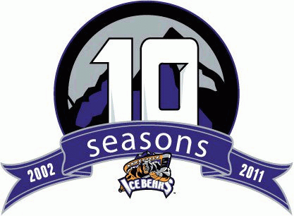 knoxville ice bears 2011 anniversary logo v3 iron on heat transfer